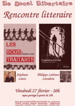 Rencontre littéraire avec Stéphane Lanos et Philippe Lubrano Lavadera